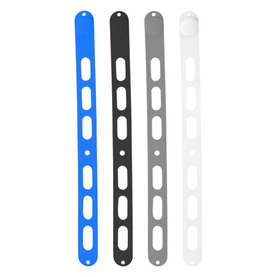 3/4Pcs Pot Lid Strap Adjustable Silicone Bands Stretchable Self-Locking Dishwasher Safe BPA-Free Lid Securing