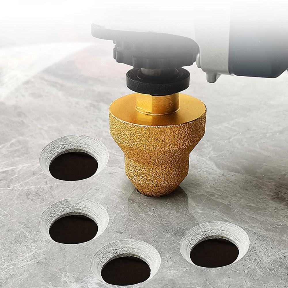 M10 Gewinde Keramikfliesen Lochöffner 20-35-50mm Anfasen Schleifen Bohrer Tragbarer Lochstanzer
