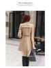 2024 Herbst/Winter Damen Schlank geschnittener doppelreihiger Woll-Trenchcoat - Neuer koreanischer Stil
