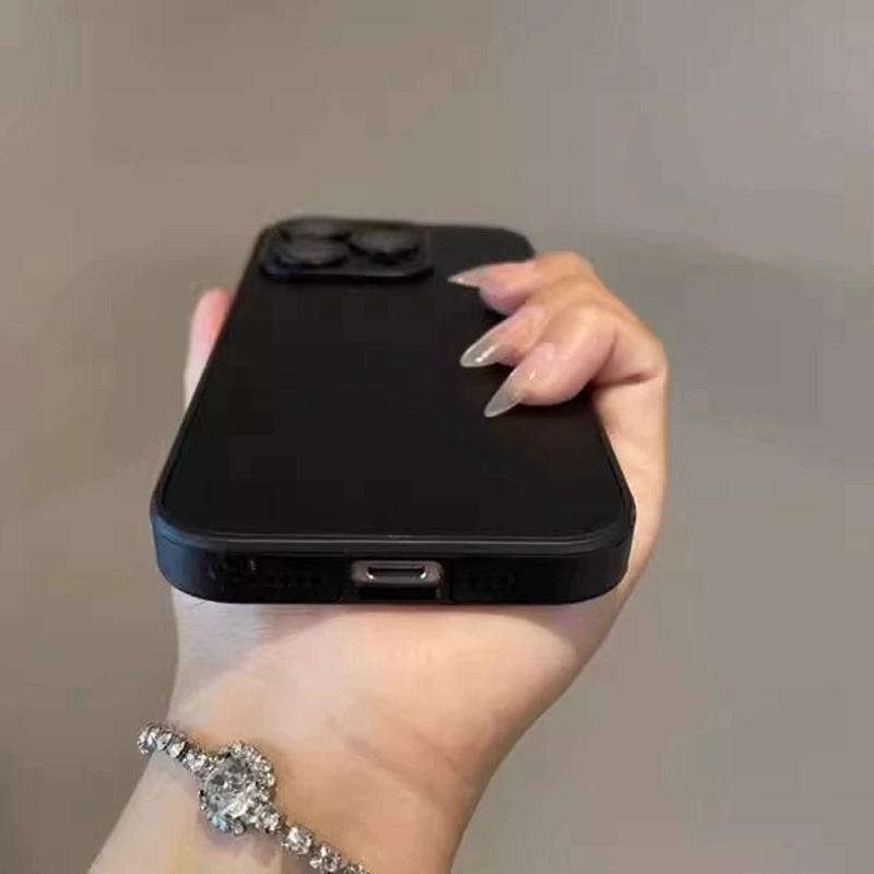 Luxury Matte Cortex Phone Case For For Iphone 11 12 13 14 15 16 Pro Max Plus Shockproof Lens Protection Bumper Back Cases Cover