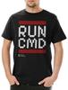 RUN CMD Pixel Herren T-Shirt Mens Womens Tees Top Computer Programmierer Administrator Hacker Admin