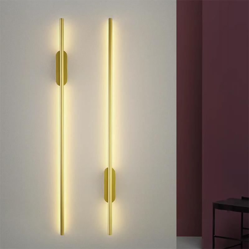 Mordern LED Wall Lamp Black Gold 60CM Long Strip Light For Living Room TV Wall Bedroom Bedside Hallway Ambient Lighting Fixture