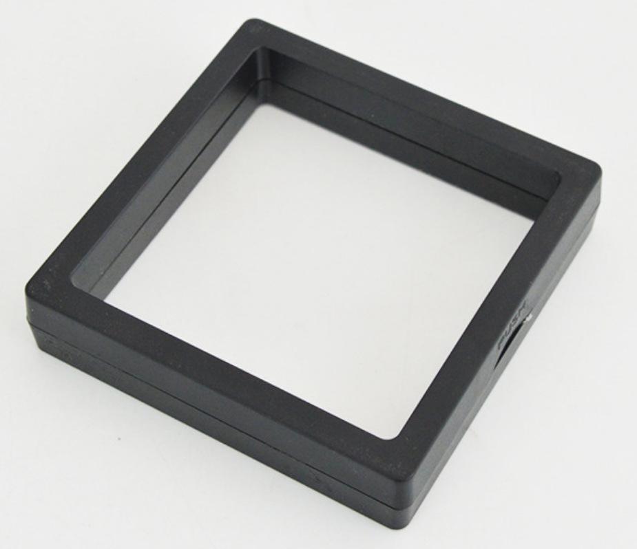 Shell Style Photo Box Pendant Necklace with Cross Mirror Stainless Steel Polished Surface on Flat Chain