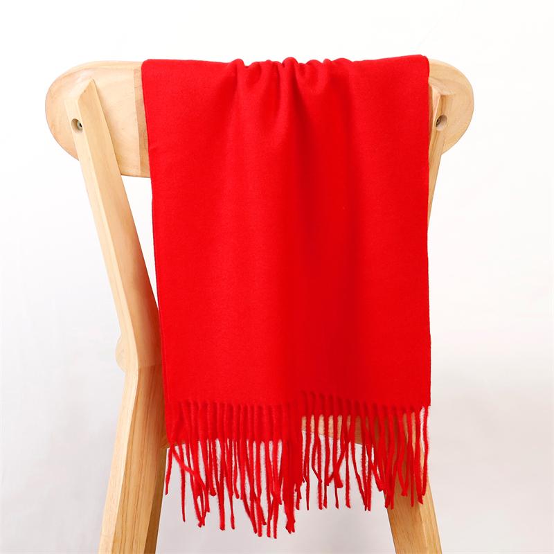 Fashion Solid Color  Women Scarf Winter Hijabs Tes Tassels Long Lady Shawls Cashmere Like Pashmina Hijabs Scarves Wraps