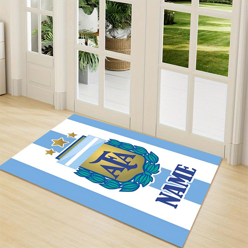 Custom Name River Plate Crest Carpet Rug Customizable Soft Washable Anti-Slip Home Living Room Sofa Mats Personalized Rug. 0909255