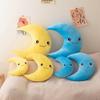 Cute Expression Moon Throw Pillow Plush Toy Doll Home Sofa Pillow Cushion Child Soothing Doll