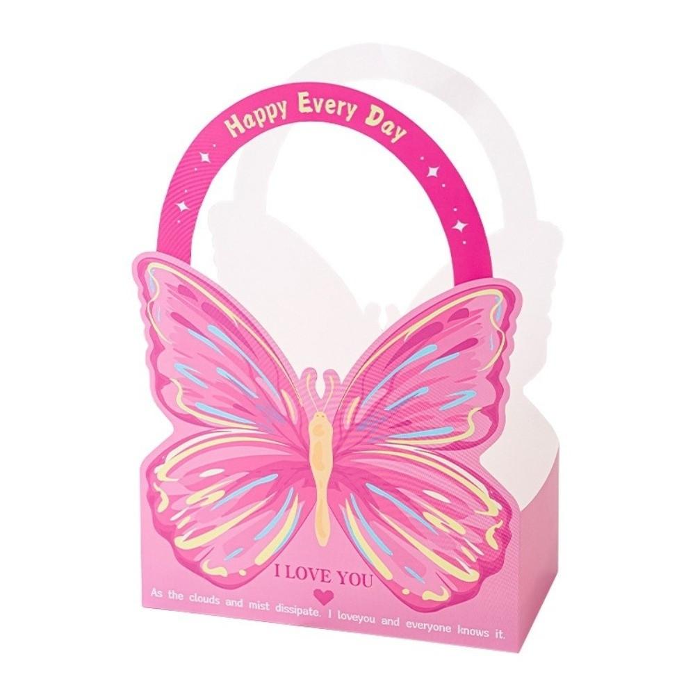 Floral Arrangements Gift Box Paper Handled Paper Box Decorative Flower Bouquet Bag Parties