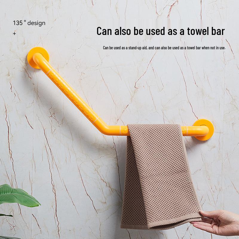 135° Anti-Slip Stainless Steel Bathroom Grab Bar for Elderly - Accessible Stair & Toilet Handrail