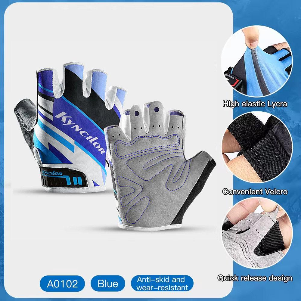 Summer Half Finger Cycling Gloves Shock-Absorption Breathable Mountain Bike MTB Bicycle Gloves Cycling Accessories