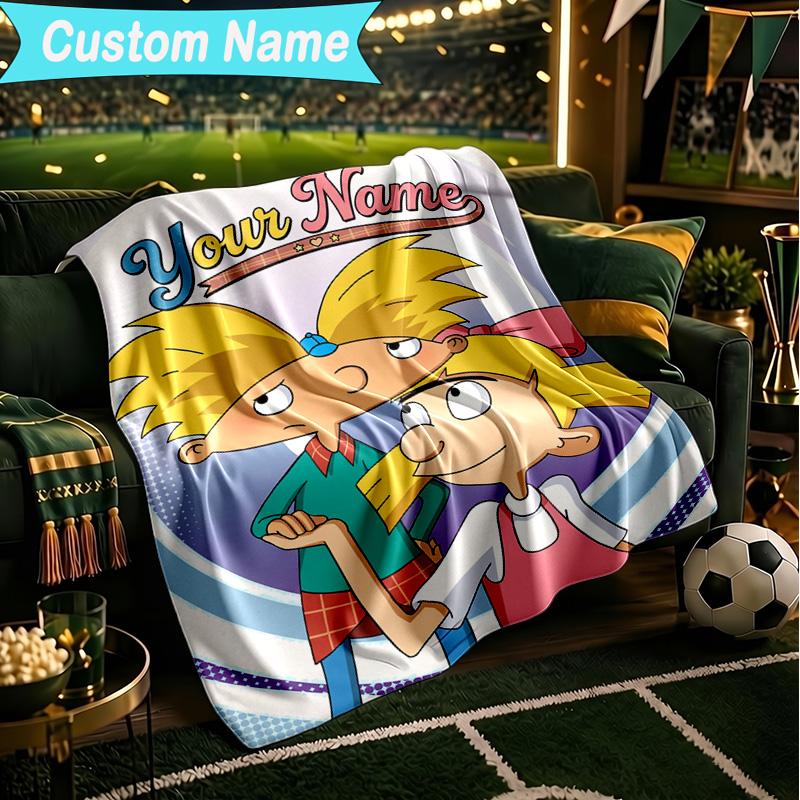 1PC Custom Name Blanket Arnold Adventure Awaits Flannel Blankets Patterns Throw Blanket All-Season Soft Gift for Couch, Bed, Camping, Birthday Gifts