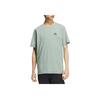 Adidas SS25 Minimalist Quick-Dry Cool Fashion Soft Versatile Short Sleeve T-Shirt Men Tops Green KC3092