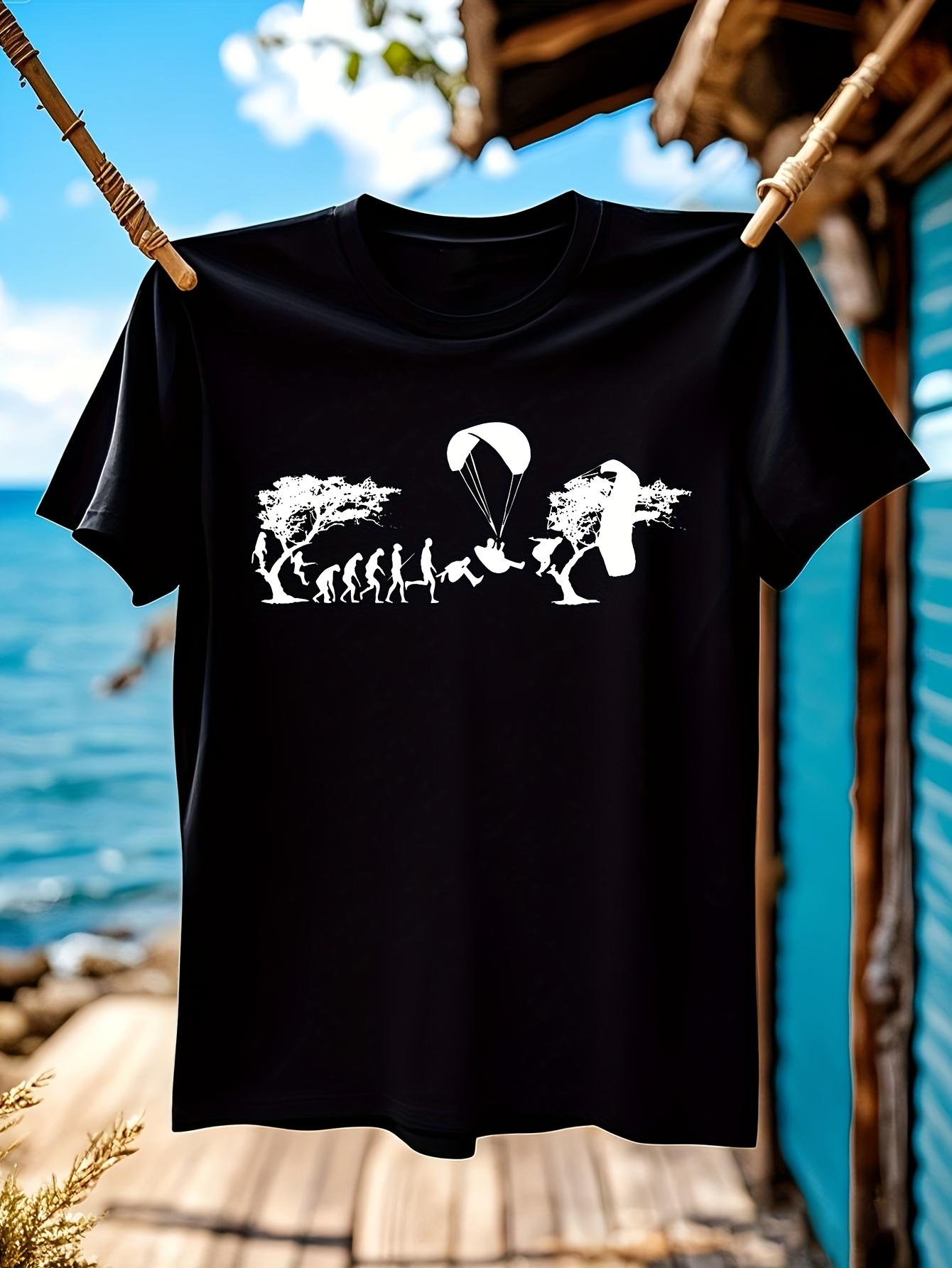 100% Cotton Big Tall Tshirt Paragliding Evolution Graphic... M