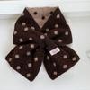 Cross Knitted Scarf Polka Dot Neck Warmer Scarf Gifts Neck Wrap  Daily Wear