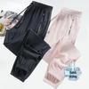 Top-Selling Women's Quick-Dry Ice Silk Pants – Breathable, High-Quality, Elastic, Cooling Sports Pants