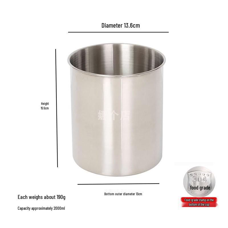 304 Stainless Steel Drop-proof Straight Cylinder Water Cup Without Handle.