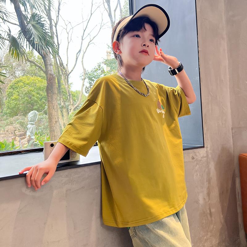Children's Clothing, Boys' Short Sleeved T-shirt, Summer Clothing, 2026 New Item, Mid Size Children's Summer Half Sleeved Boys' Top, T