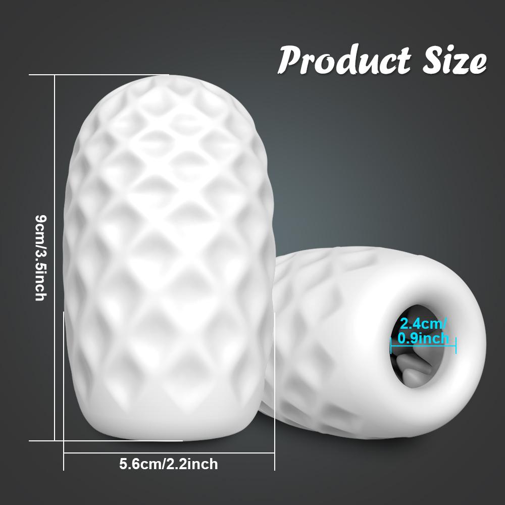 Soft Silicone Manual Male Masturbator Open-Ended Pocket Pussy Blowjob Glans Trainer Ejaculation Delay Simulation Sex Toy for Men