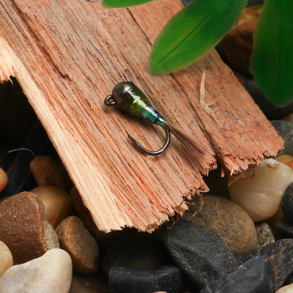 6PCS Perdigon Nymph or Euro Nymph for Weighted Fly Fishing Nymph Fast Sinking Trout, Grayling Fishing Lures