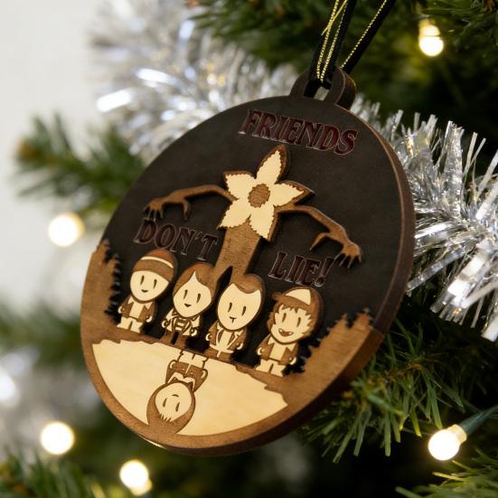 Yousheng Friends Don't Lie Christmas Ornament 2D Acrylic Christmas Tree Decoration Friendship Gift for Best Friends Coworkers Sister