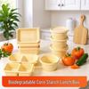 Corn Starch Biodegradable Micro-wave Safe 4-Compartment Meal Box