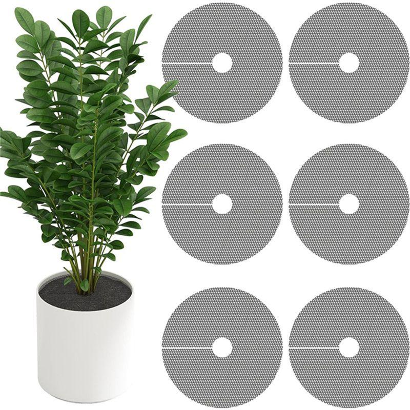 M-Modern-Plant Pot Grid Soil Protector Covers Cat Digging Prevention Flower Pot Grid With Stakes Cuttable Flower Pot Grid