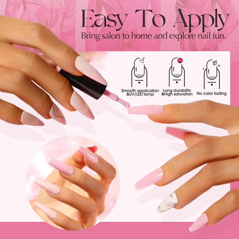 ROSALIND Nail Gel Set Bright Color Soak Off UV Gel Nail Polish Base Top Coat Semi Permanent Nail Polish Gel Polish Varnish Hybrid Nail Art Design