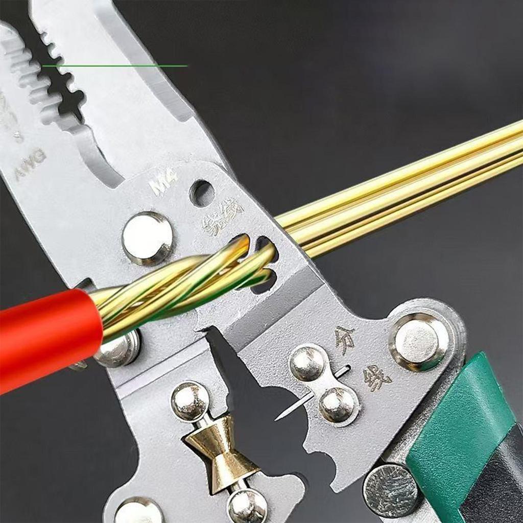 8 In 1 Screwdriver Wire Stripping Pliers Multi-Function Folding Cutting & Pulling Pliers Electrician Repair Tool AC DC Detector