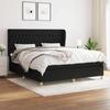 Vidaxl Continental Bed with Mattress, Black, Fabric 180X200 Cm