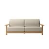 MUJI Sofa Cover for Wooden Frame, Washed Cotton Canvas, Beige, KB4KLA2A