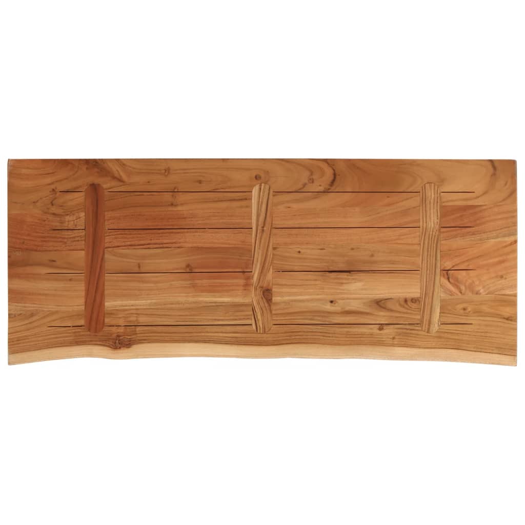 Tischplatte 110x40x3,8 cm Rechteckig Massives Akazienholz mit natürlicher Kante