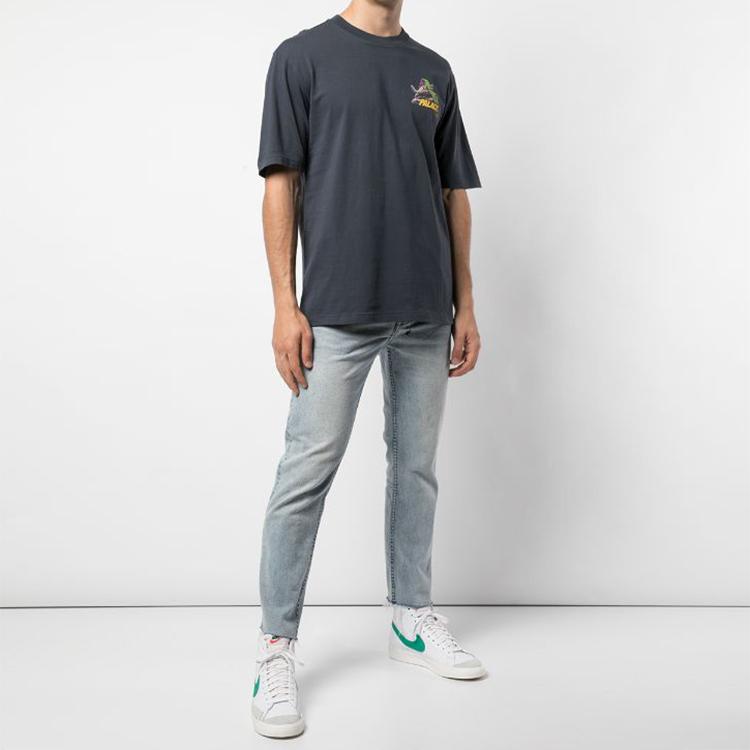 Palace Octopus Back Print Short Sleeve T-Shirt Unisex Tops Navy P15TS158