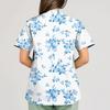 Tops Uniforme da Lavoro Stampati Taglie Forti per Donna Scollo a V Incrociato Manica Corta T-shirt Divertenti Camicia da Lavoro con Tasche