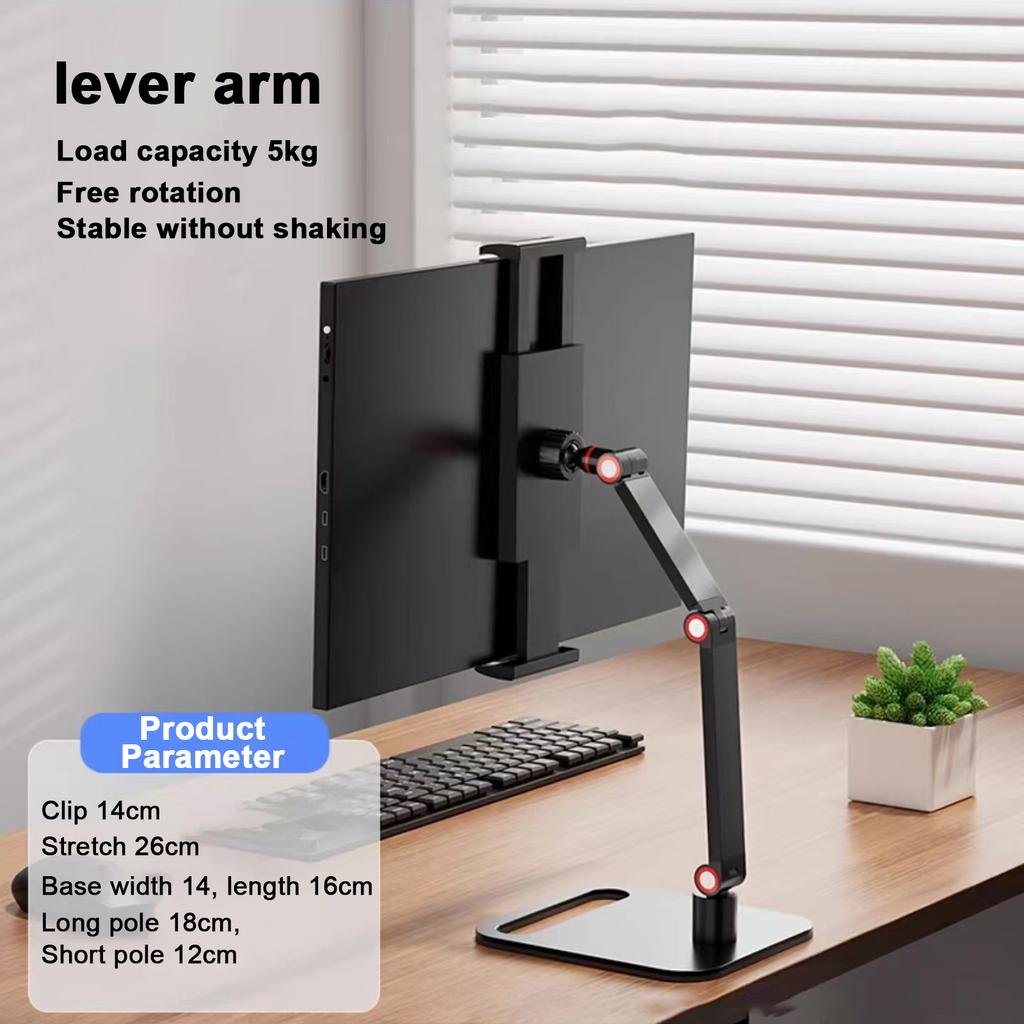 Portable Monitor Holder Expandable Adjustable Laptop Gaming Desktop Clamp Stand Phone External Vertical Screen Expansion Mount 1