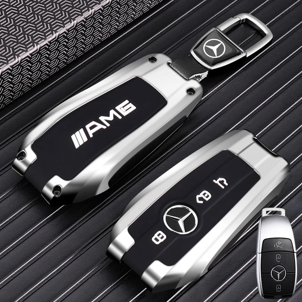 VFO1 Car Key Case Cover for Mercedes-Benz A B C E G S Class CLA CLS GLA GLB GLC GLE GLS EQA EQB EQC 3 Buttons Auto Accessories