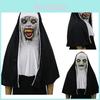 Maschera Horror Terrificante La Monaca Valak Design Spaventoso a Maschera Intera Con Foulard