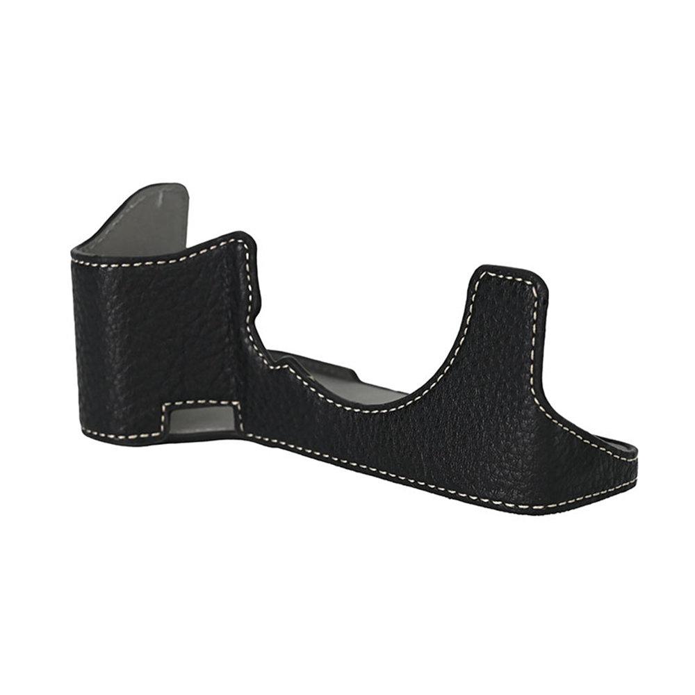 

A7R5 Magnetic PU Leather Camera Half Case for Sony A7R5 Alpha 7R V A7RM5 Bottom Opening Cover чёрный