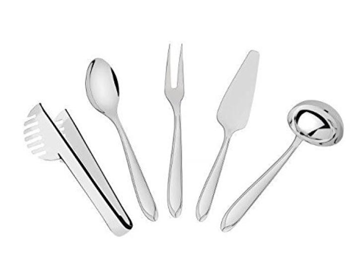 TRAMONTINA Utility Steel Kitchen Tool Set Stainless Steel Durable and Hygienic Tool Dishwasher Safe Respect for the Aged Day Housewarming Gift Made In
