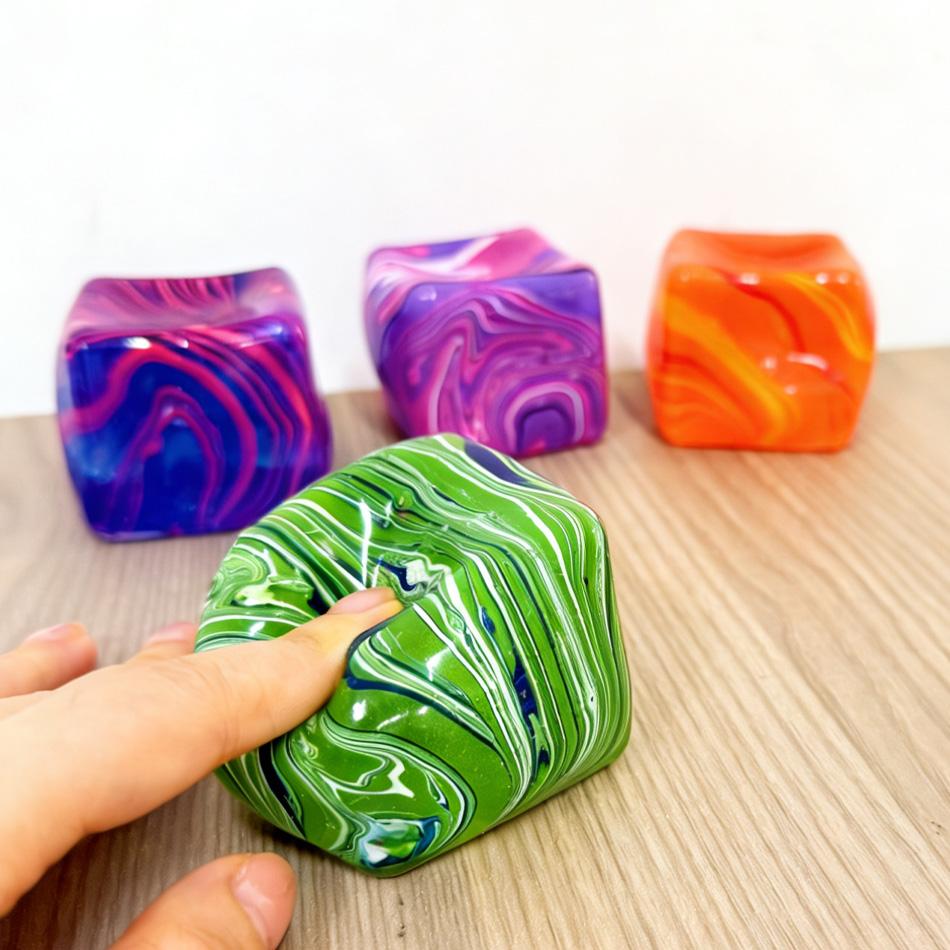 *Slow Rebound Nee Doh Stress Cube Ice Cube Malt Sugar Squishy Fidget Toy Anxiety Relief Stress Relief Toy Fidget Toy