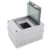Circuit Breaker Box PC IP65 Waterproof 5 Way Transparent Cover Distribution Protection Box for Indoor Outdoor Use