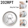 50Pz Coperchi con Anello di Tiraggio per Bevande Soda Birra Cola Coperchi per Lattine Alimentari Sigillo Copertura Mantenere Fresco 52Mm Coperchi per Lattine