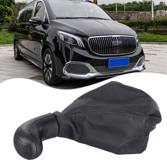 Gear Shifting Made Easy with This Black Leather Knob for Mercedes Vito W638