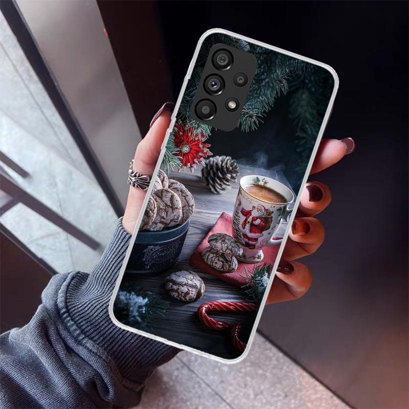Winter Coffee Christmas Phone Case For Samsung Galaxy A17 A16 A15 A14 A13 A57 A56 A55 A54 A53 A37 A36 A35 A34 A33 A26 A25 A24 A2