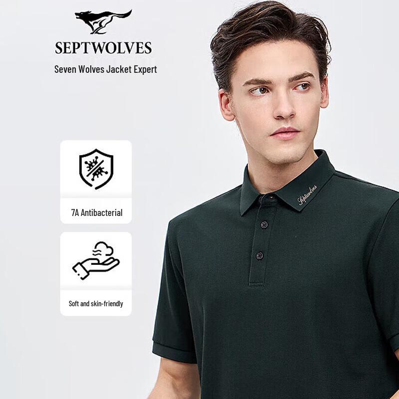 SEPTWOLVES Men s Short Sleeve Polo Shirt 180/96A/XXL