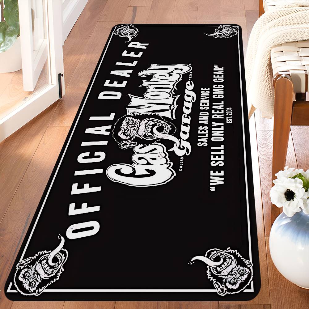 Gas Monkey Garage Logo Entrance Door Mat Washable Non-Slip Living Room Sofa Chairs Area Mat Kitchen Welcome Doormat