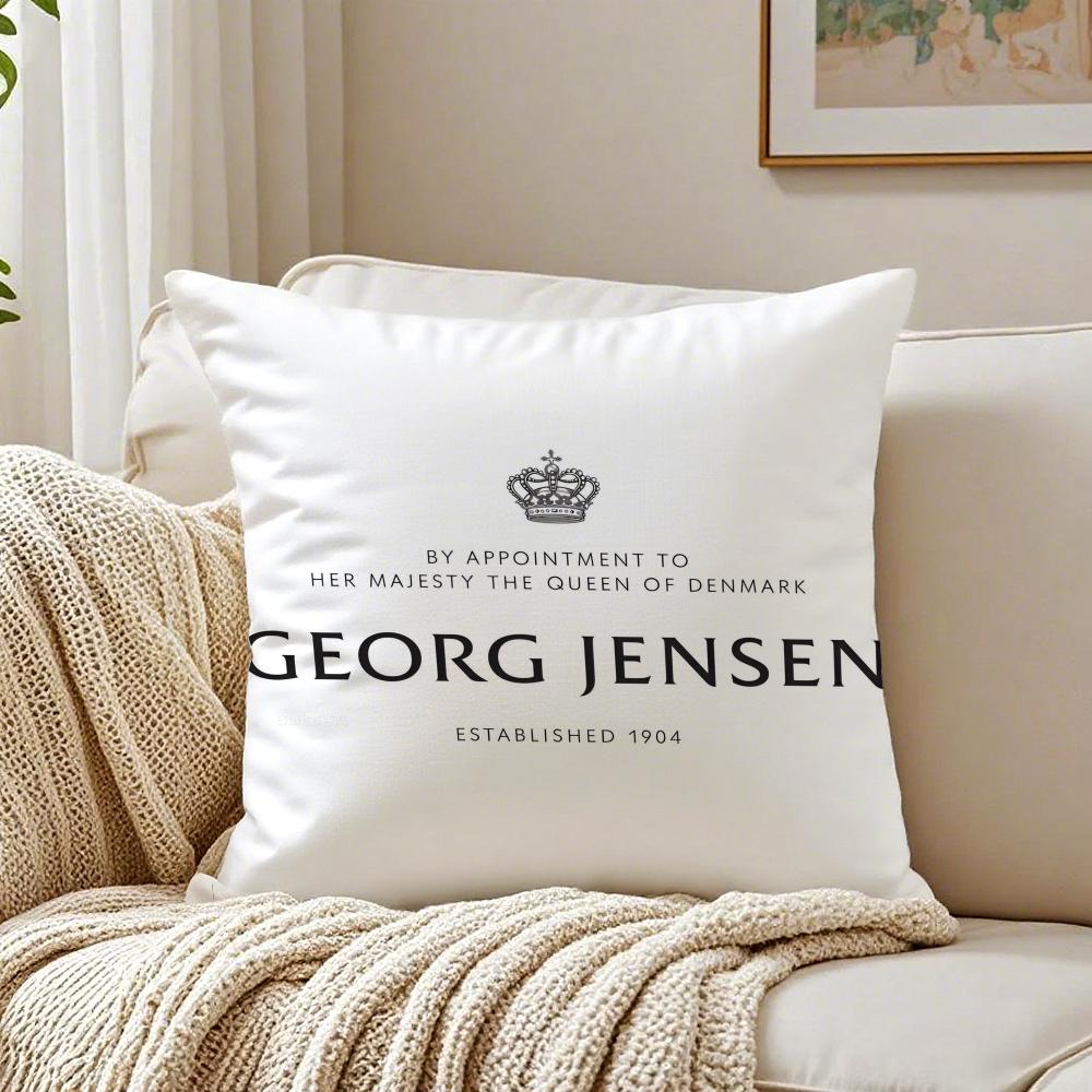 Jewellery Silver GGeorg JJensen Cushion Cover Linen Pillowcase Soft for Sofa Bed Home Room Decor