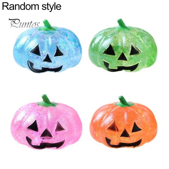 Pumpkin Stress Relievers 1/4Pcs Halloween Relief Toy, Smiling Head Squeeze Toy Clear Glitter Office Desk for Relieve Anxiety Slow Rebound Toys
