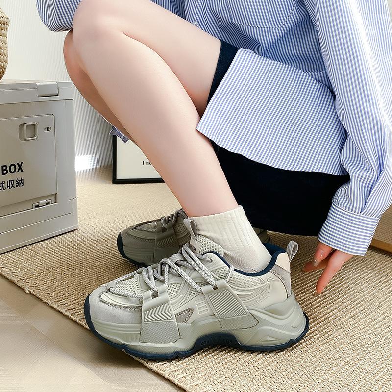 Augustine dad shoes women's spring and summer 2025 new mesh sports casual shoes Internet celebrity street shooting sports shoes tide