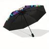 1pc Peacock Feather Mandala Automatic Open/close, All-Season Portable Folding Umbrella for Friends, Travel, Everyday, Events  yy250812149