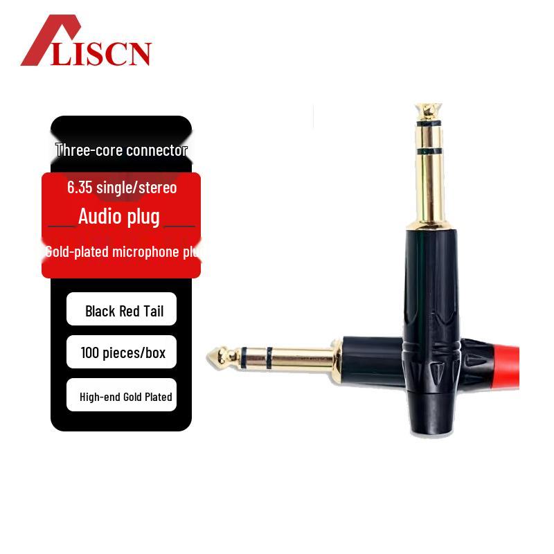 

LISCN 6.35mm TRS Gold-Plated Audio Microphone Plug