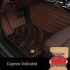 Echte Lederfußmatten für Porsche Cayenne, Macan, Panamera, Taycan (2013–2024)